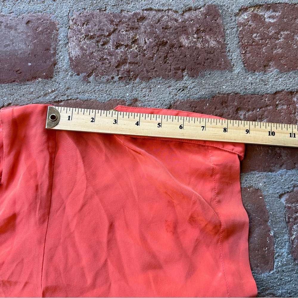 Bianca Coletti Size Small Orange Mini Dress Beach Cover Up Silk Tunic Resortwear - Picture 9 of 16